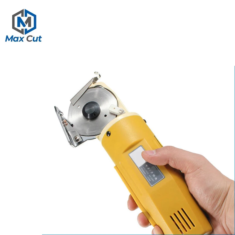 Max Cut Electric Rotary Fabric Cutter with 70mm Rotary Blade Hand-Held Fabric Cutting Machine Electric Scissors