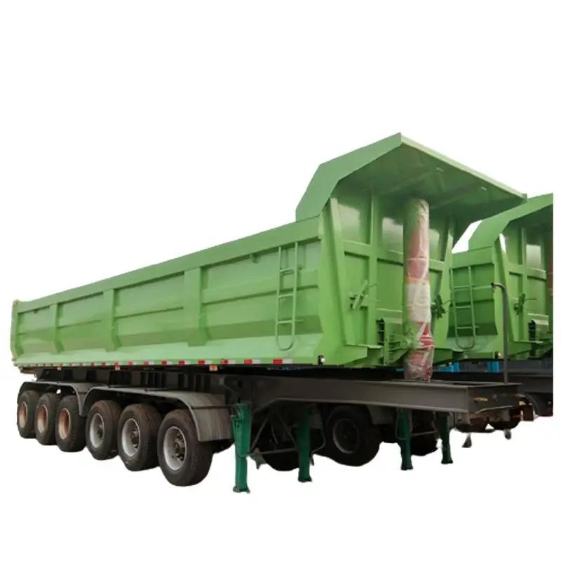 INDON Dump Semi Trailer Cargo Truck Trailer 3-axles Truck Semi Trailer Heavy Duty Cargo Sand Stone Transortation