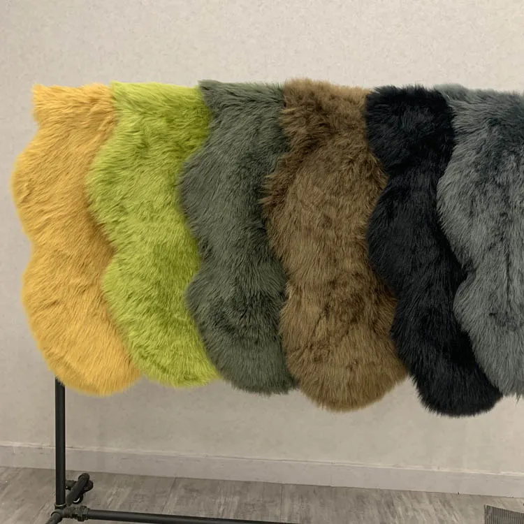 High style chair cushion rug wholesale carpet big fur rug  Pet mat The weight is 1.3 kg Hair is 8.5 to 9 cm lon