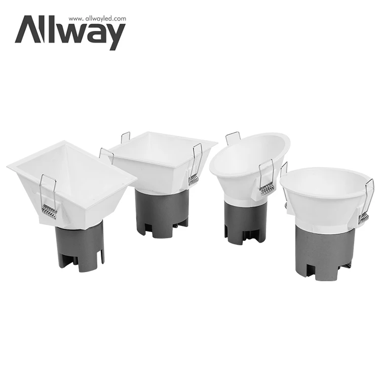Allway современный угловой Регулируемый рамочный фитинг встраиваемые светодиодные фонари Прожектор SKD корпус