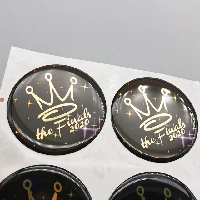 New hot sell customized color printing epoxy resin adhesive dome epoxy logo accessories