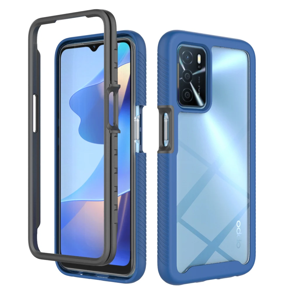 Комбинированная задняя крышка из ТПУ и поликарбоната для Oppo A16 ударопрочный чехол