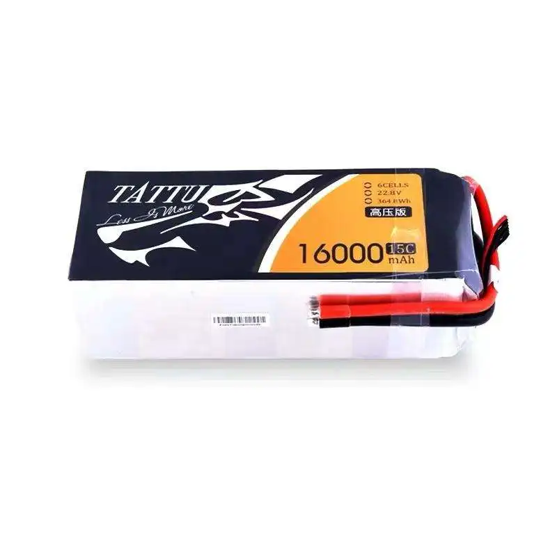 TATTU HV High voltage version 16000mAh 15C 22.8V 6S1P Lipo Battery for rc drone helicopter