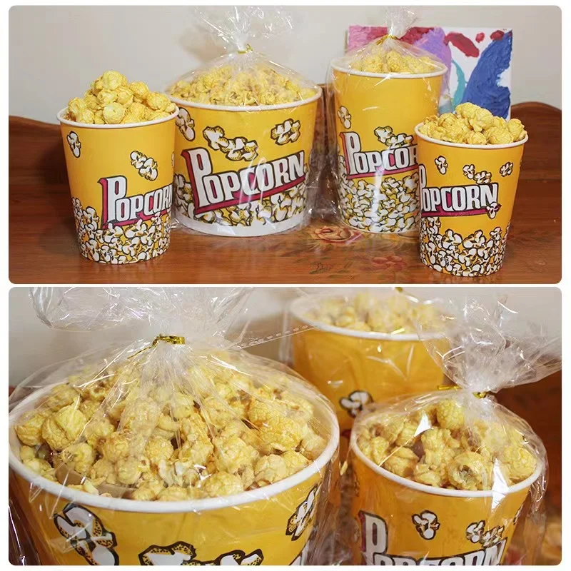 Custom Logo Disposable Take Away Fried Chicken Buckets Movie Theater Popcorn Boxes Paper Popcorn Chicken Cup