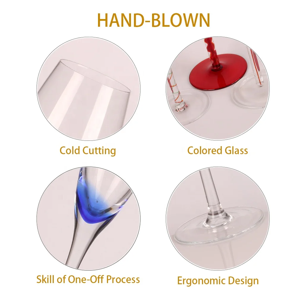 Classic Double Gold Rim Glass Champagne Glasses Goblet Custom Crystal Champagne Flute Glass