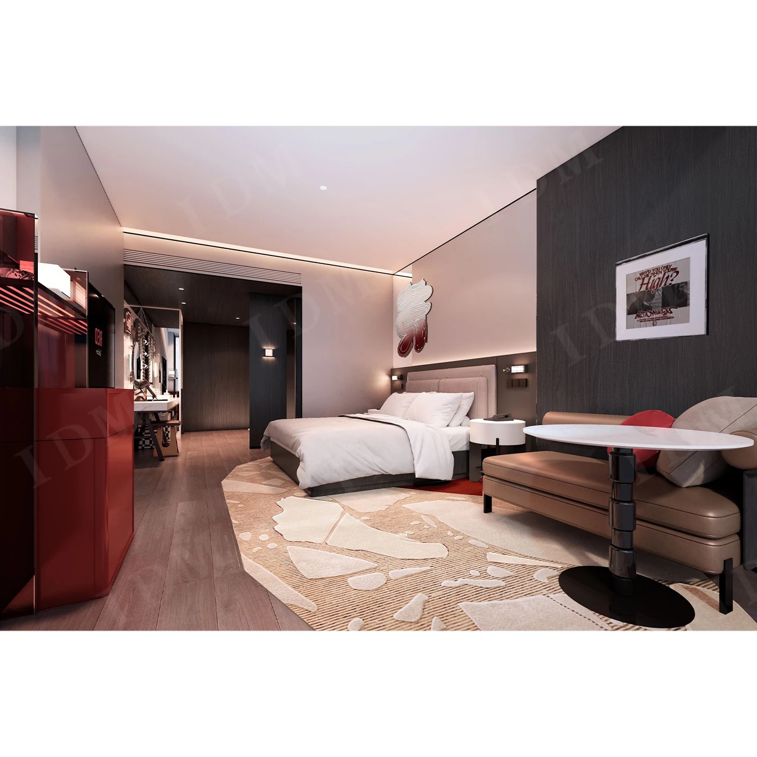Foshan Hotel Furniture Supplier Hyundai Supports Customized Bedroom Furniture