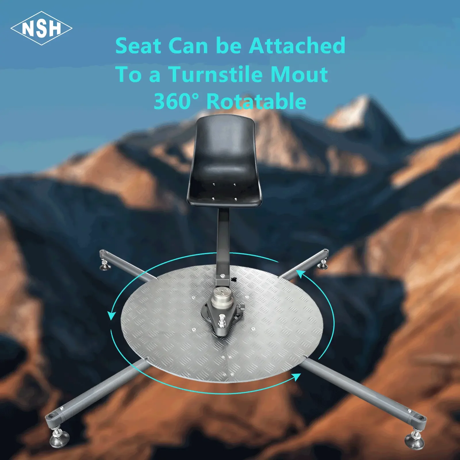 NSH Spider Platform 360 Degree Rotating Turntables With Seat Soccer Camera Equipment For Video Shoot