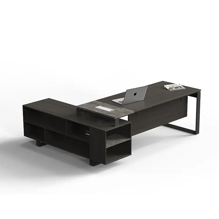 High end luxury modern office furniture director desk boss ceo manager executive office table with filing cabinet mode