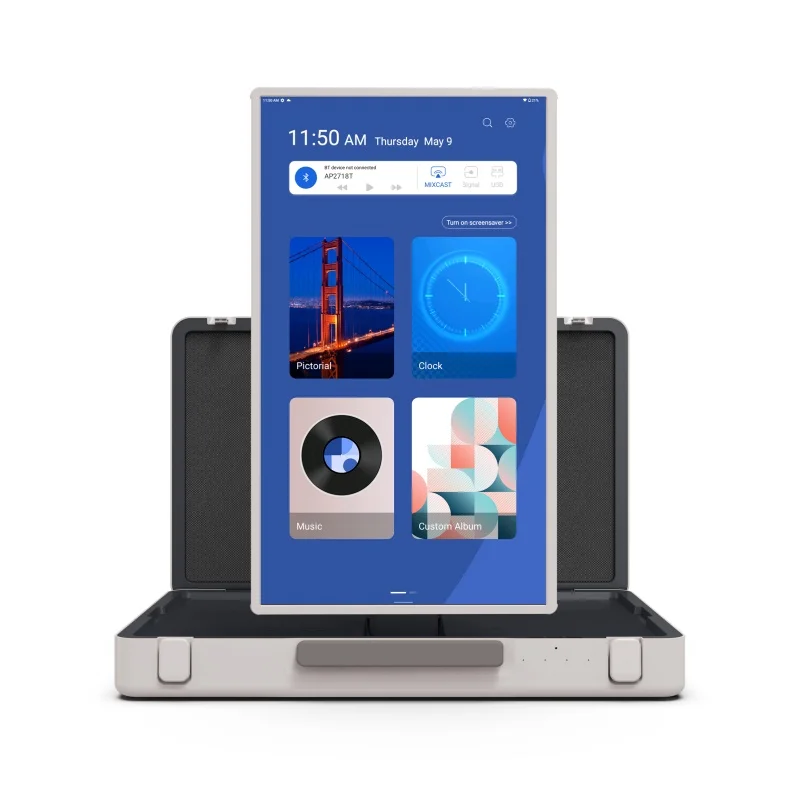 27 Inch Touch Screen Follow Me Go Smart Screen Packed All In One Briefcase Portable Battery Powered Smart Display