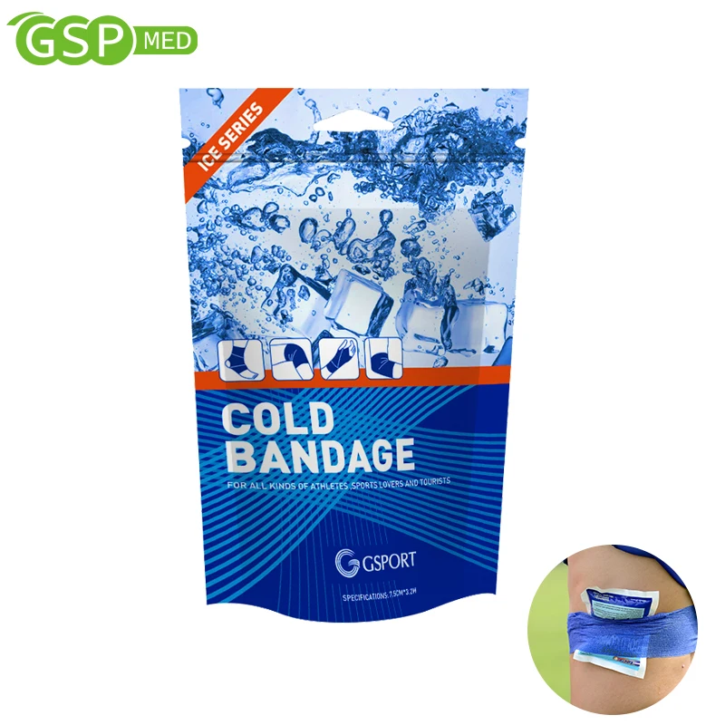 Ready to ship 10cm*3.2m cooling bandage for sports first aid use cold bandage