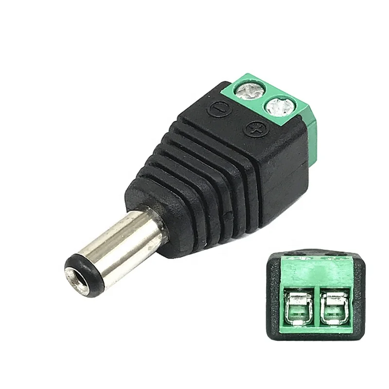 2.1 x 5.5mm 12V DC Male And Female Power Jack Plug Adapter Connector CCTV Camera