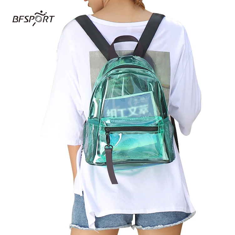 Transparent Women Backpack High Quality PVC Waterproof Bags 2022 Fashion Solid Travel School Backpack for Teenage Girls