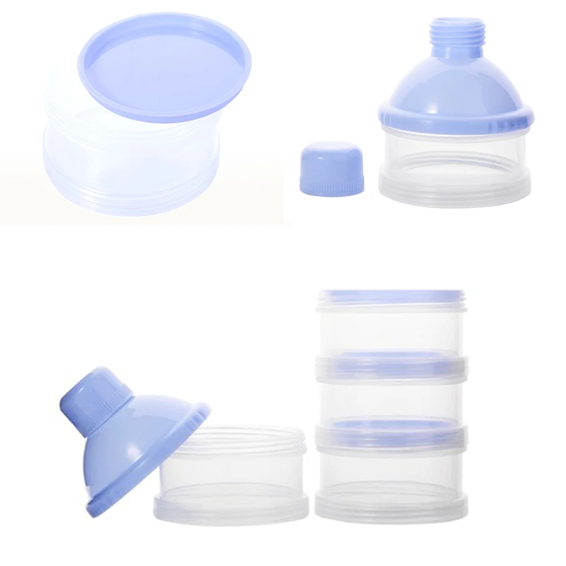 3 Colors BPA Free Travel Portable 4 Layers Infant Baby Milk Powder Box  Baby Formula Dispenser Food Storage Container