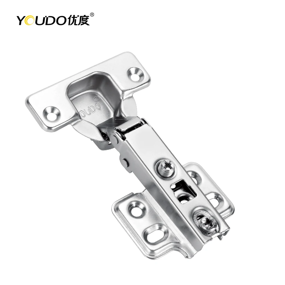 YOUDO  Furniture Hardware Two Way Pivot Hinge Soft Close Damping Cabinet Hinges Iron Door Window Hinge
