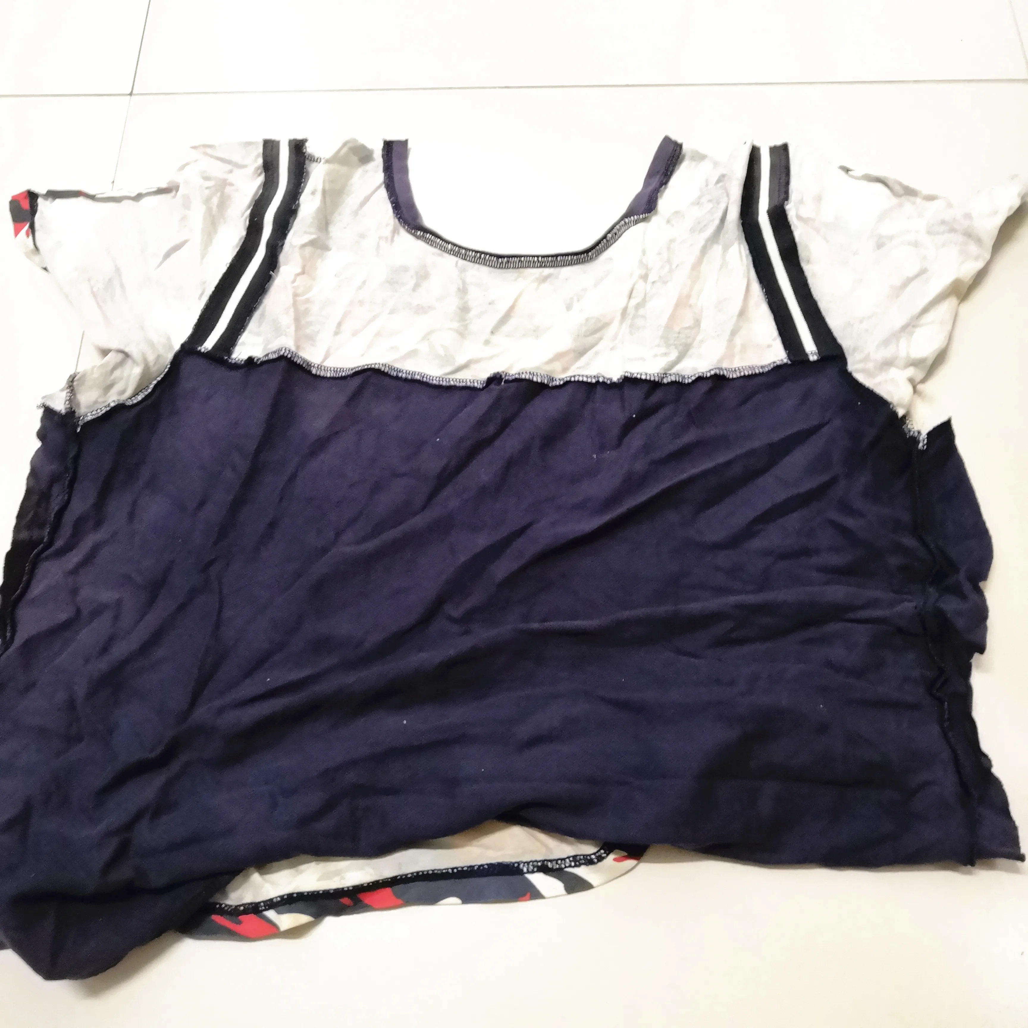 
Soft 100 cotton100kg hot selling cotton dark color t shirt rags 