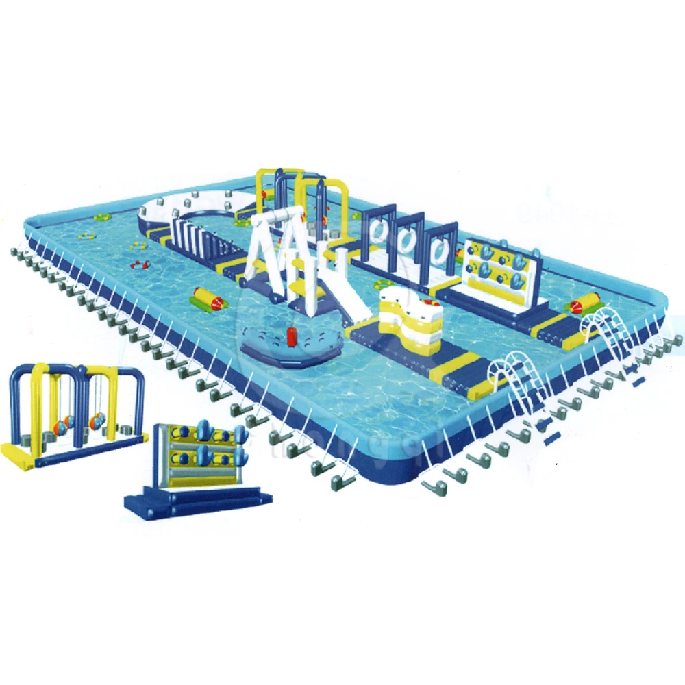 Chongqi Factory Custom Made Inflatable PVC Foldable Water Park Swimming Pool Aqua Games Floating Water Park