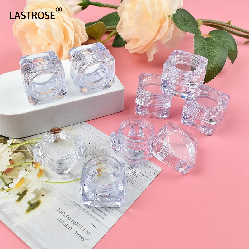 Travel Size Acrylic Transparent Cream Containers Private Label Empty 5g Cosmetic Bottle Vegan Jar