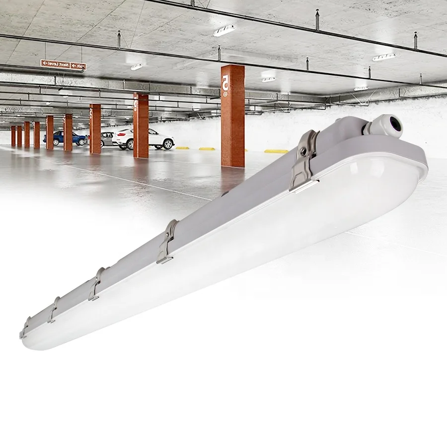 4ft 40W 6000lm Waterproof Shop IP65 Industrial Tri Proof Linear Led Vapor Tight Light Fixture With 5 Years Warranty