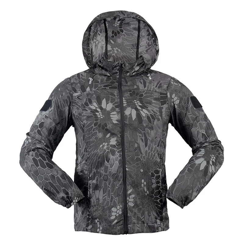 Summer Jacket Men Skin Jacket Waterproof Breathable Running Tactical  Camouflage Camping Jacket