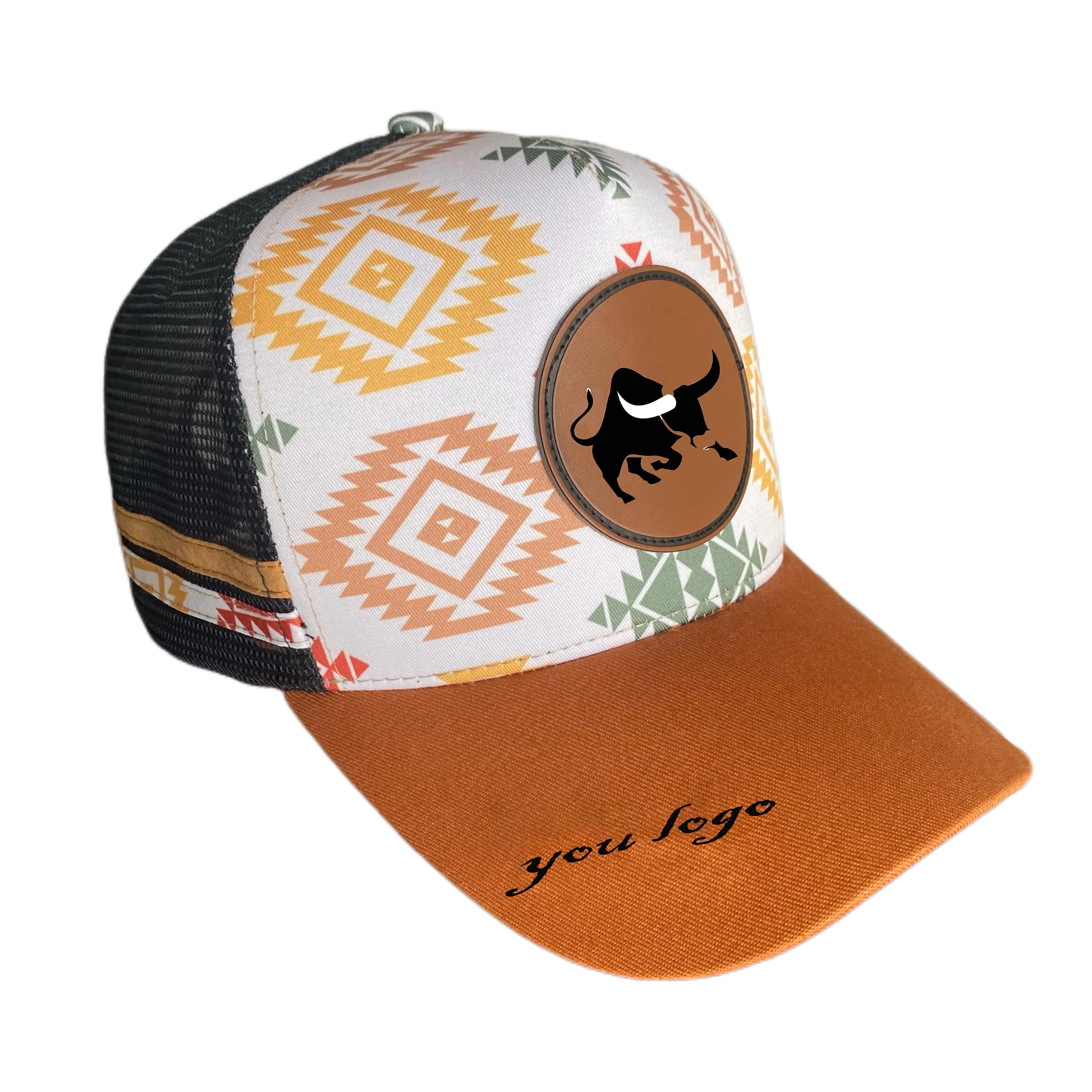 Australia 5 panel side stripe high profile trucker cap custom embroidery patch printed design trucker cap wholesale