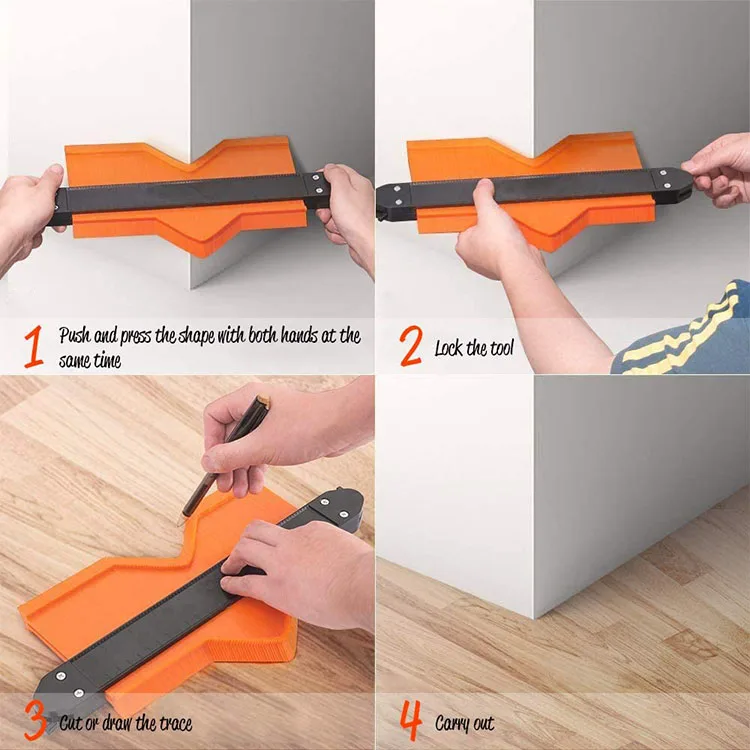 10 Inch 12 inch 24 inch large tile Contour Gauge Duplicator Precisely Irregular instant template Shapes For odd shapes