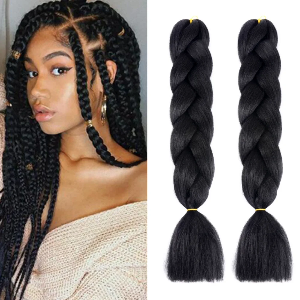 Answer Hair 24 Inch 100g Braiding Hair Yaki Straight Synthetic jumbo braids Wholesale Extensions for African