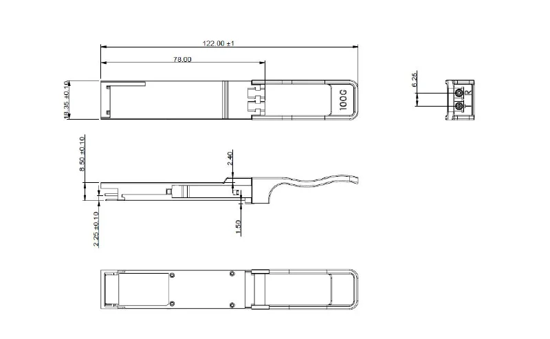 
sfp optical module QSFP28 LAN WDM4 100g 40km lc mmf dwdm transceives compatible for huawei hpe qsfp-100g-er4 