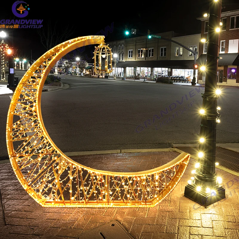 Горячая Распродажа Рамадан и Ид Mubarak украшения светильник уличный мотив светодиодный ИД