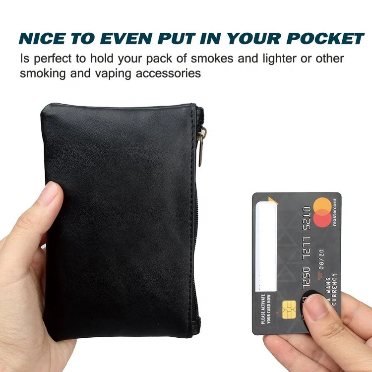Wholesale Custom Design travel Smoking leather tobacco pouch bag pipe case Handmade Carrying Storage
