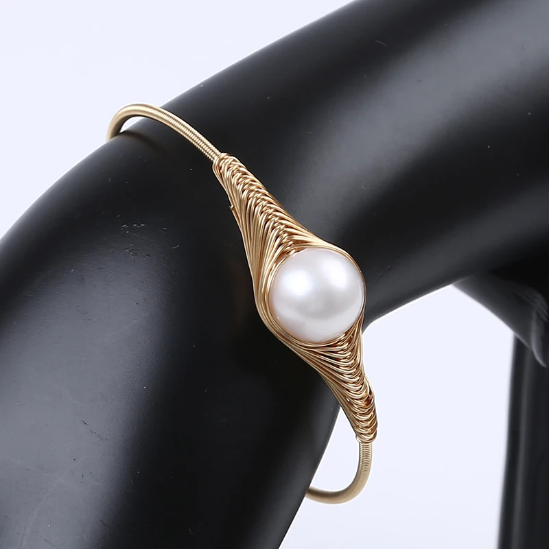 handmade freshwater pearl beads adjustable bracelet