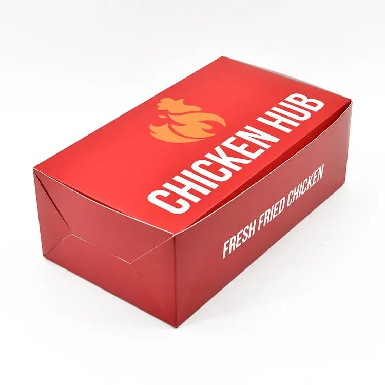 Customized Print Disposable Fries Chicken Kraft Paper Box For Fast Food Container