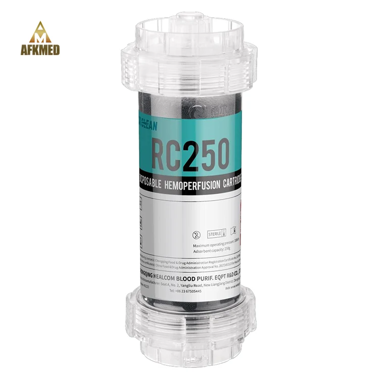 250ml Loading capacity Disposable Hemoperfusion Cartridges BLOOD THERAPIES & TRANSFUSION
