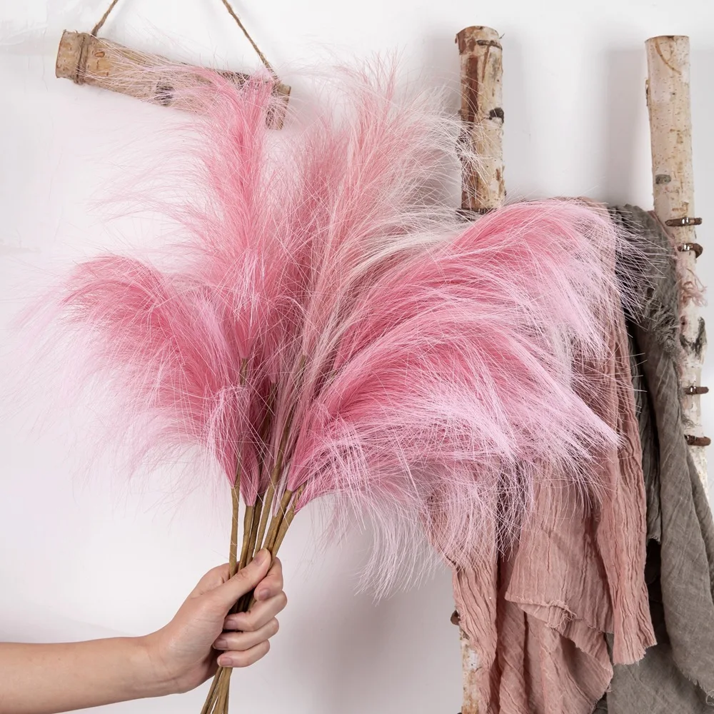 New 2024 Wedding Faux Natural White Artificial Pampas Grass Artificial Flowers Holiday Home Decor