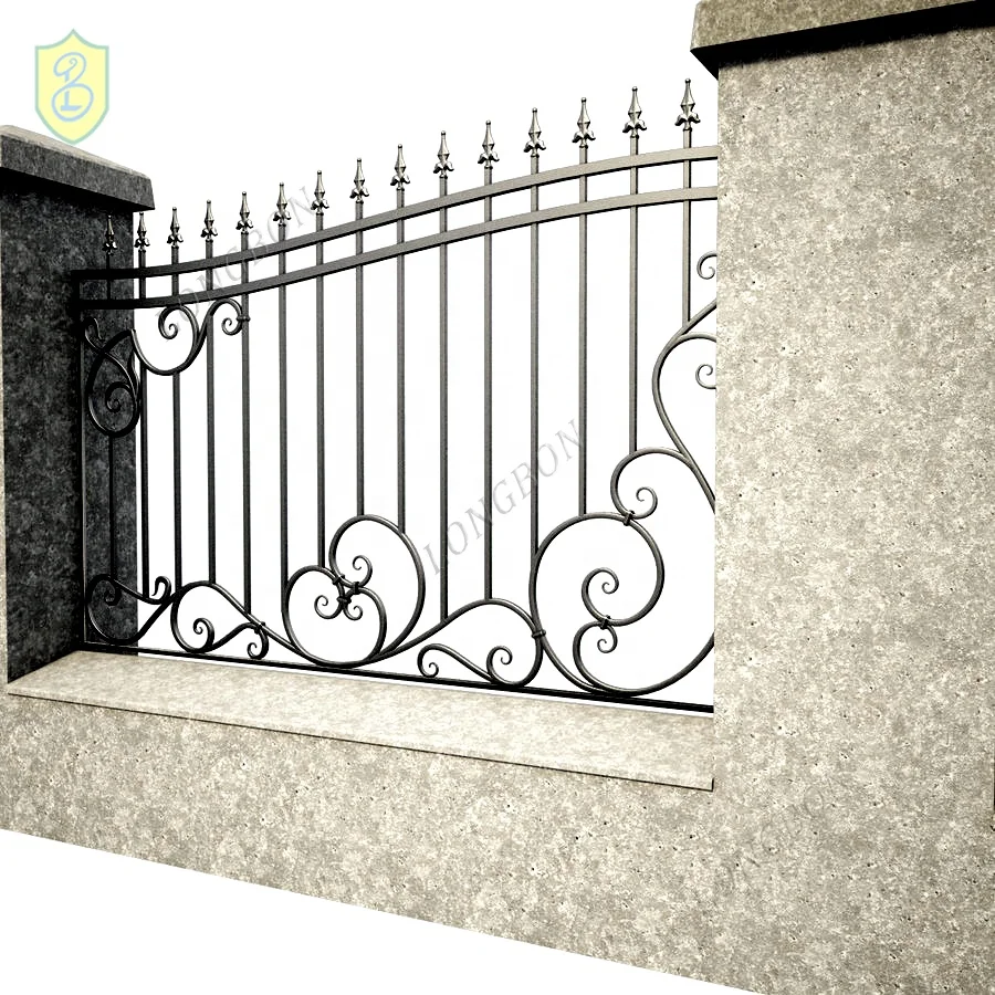 TOP-selling garden decorative artificial Iron Garden fence hand forging cast iron garden fence