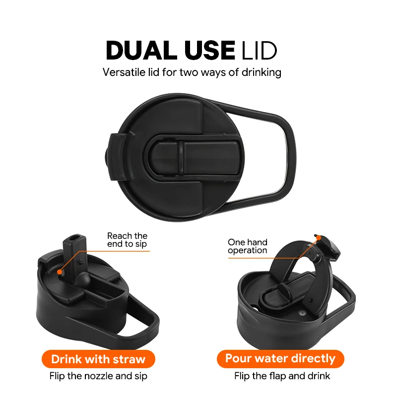 Best Selling 2024 Vacuum Thermal Insulation Water Bottle with Wide Mouth Bottles Lid