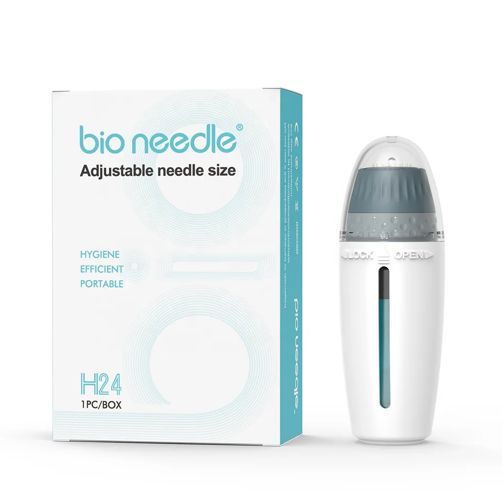 Bio needles HN24 Hydra stamp adjustable  hydra needle Titanium 10ML 24K Aqua gold