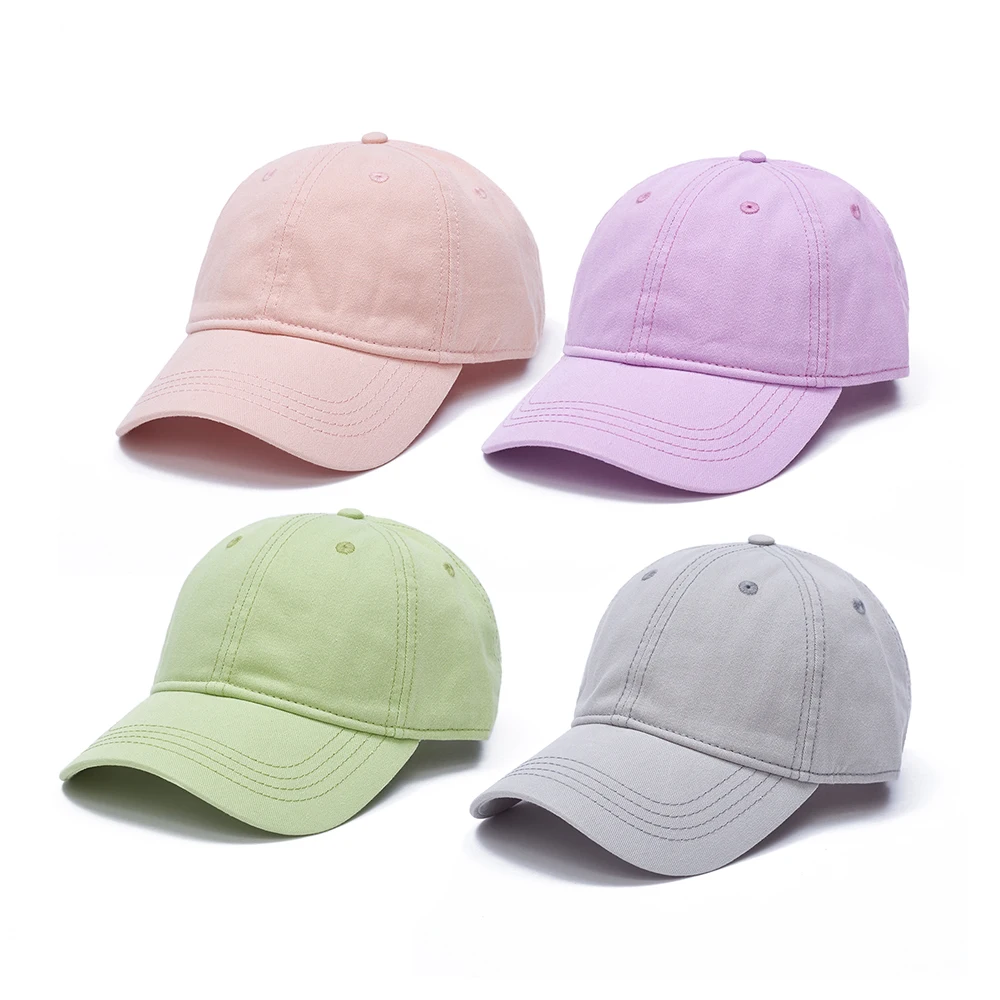 Wholesale Custom Logo 6 Panel Men Blank Washed Unstructured Low Profile Dad Hat,100% Cotton Plain Strapback Vintage Baseball Cap