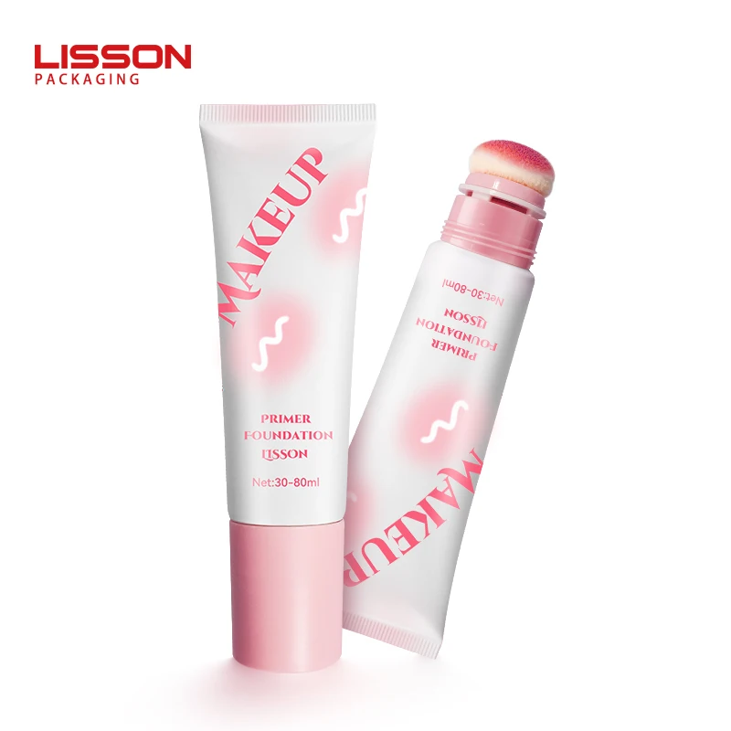 Empty Concealer Fancy Foundation Tube Wholesale Custom Logo Printed Soft Base Primer Makeup Tube