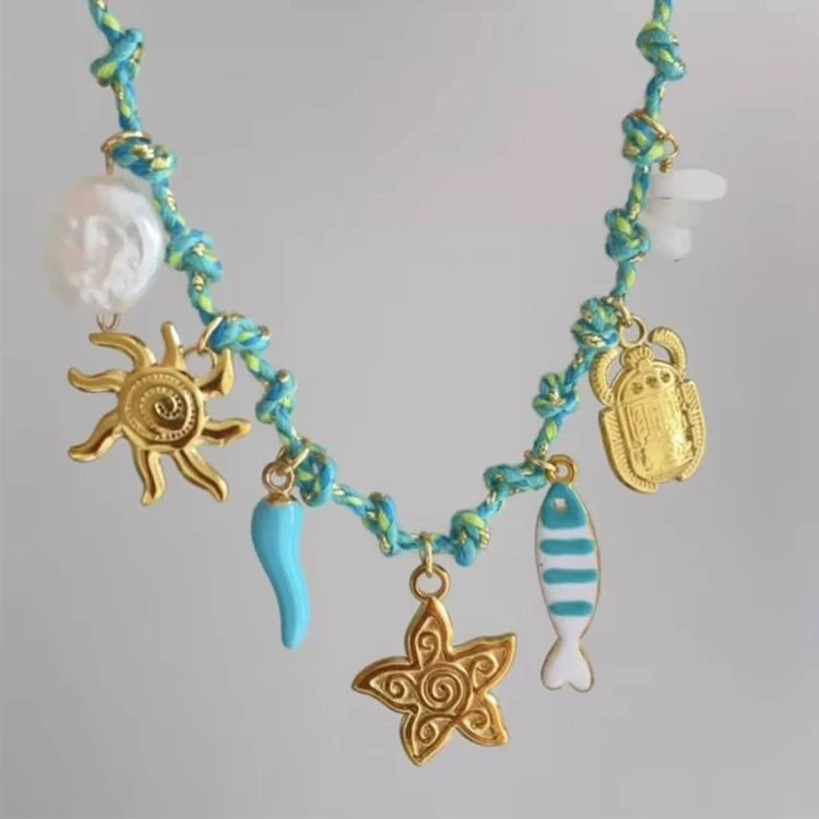 Diy charm necklace by your self stainless steel with 18K gold plated for jewelry making