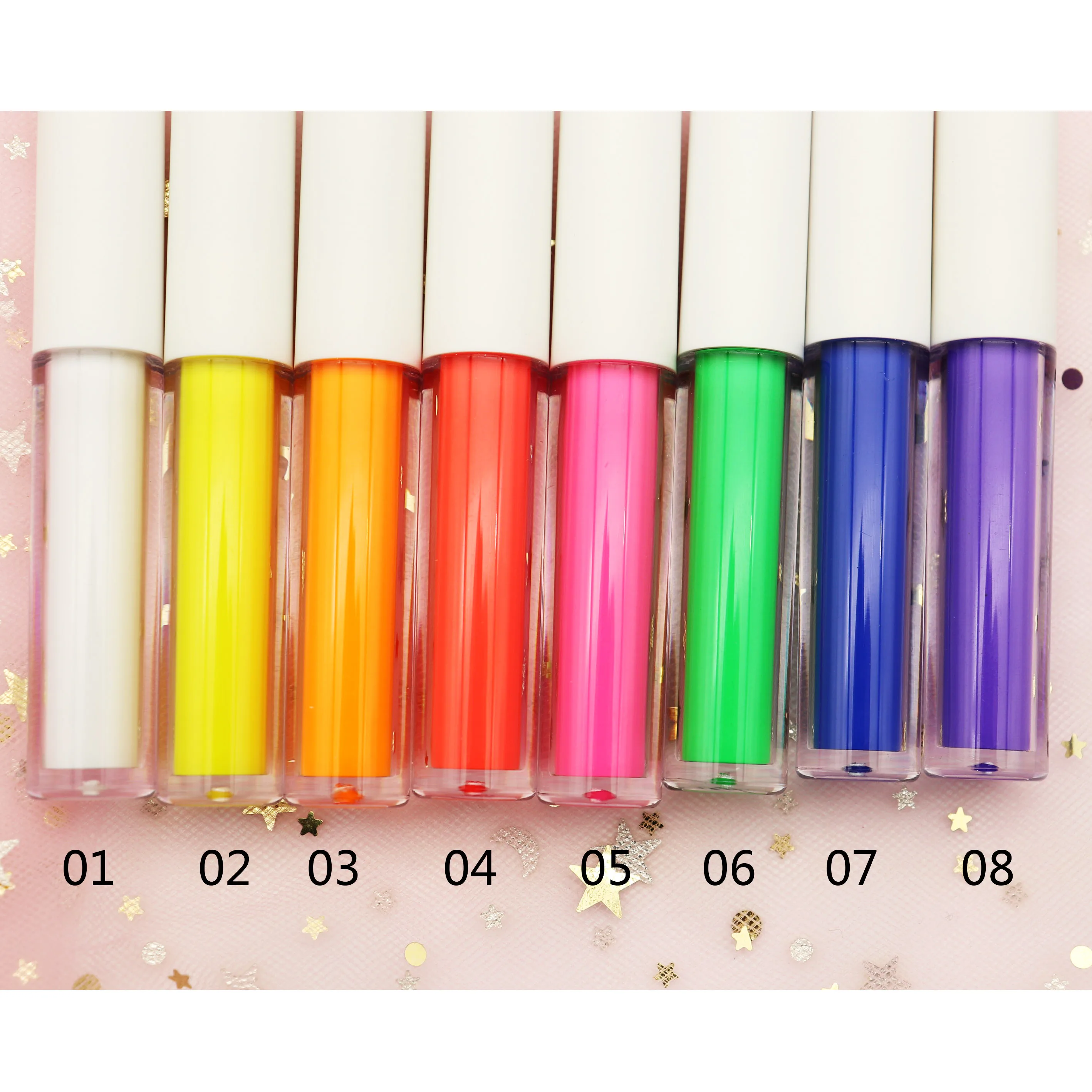 No Label Waterproof Neon Colorful Liquid Eyeliner Matte Eye Liner Blue Red 12 Color Liquid Eyeliner