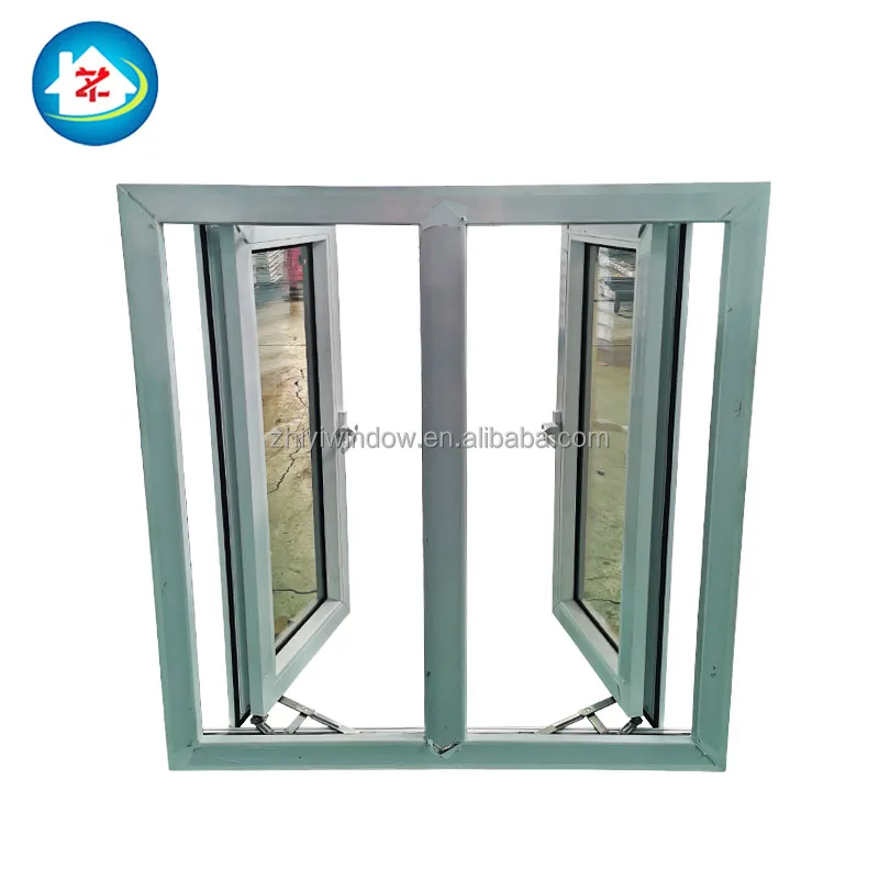 Ударное окно урагана ПВХ подвальные окна Upvc 36*36 створчатое с экраном