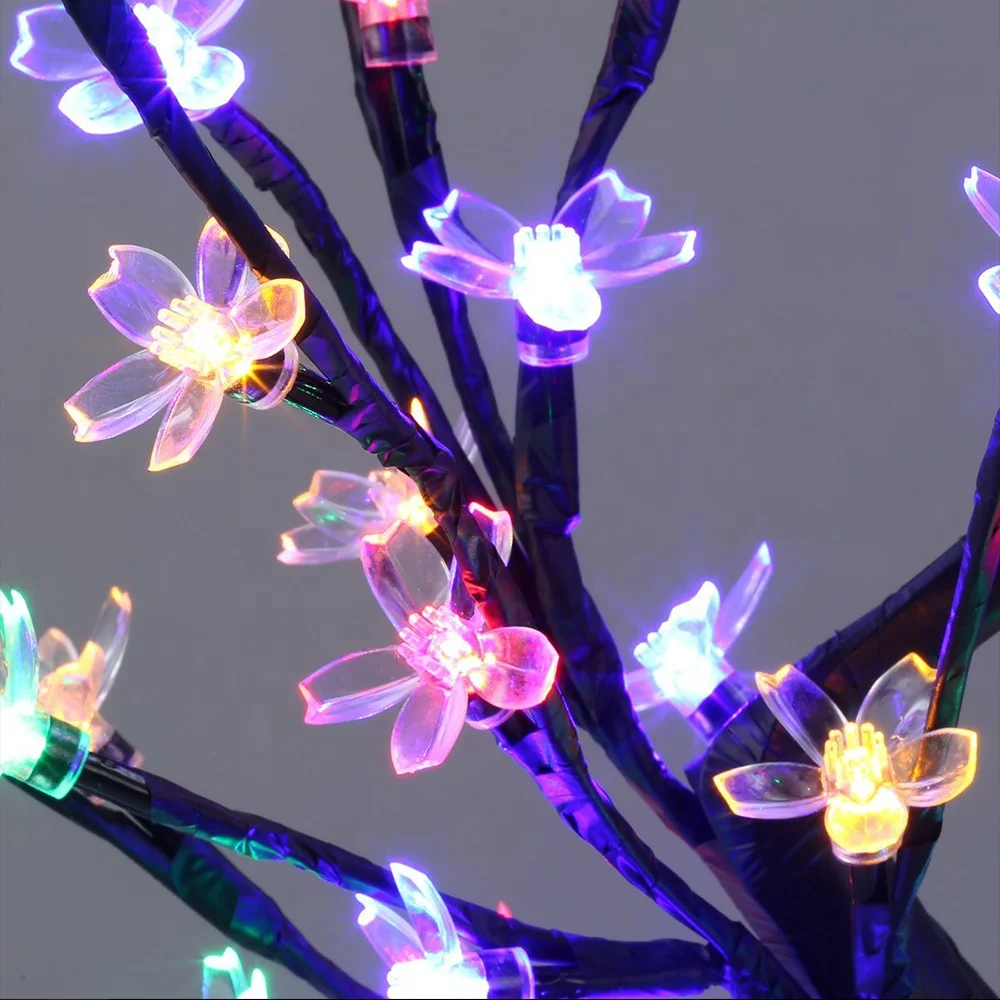 Newish 45cm 30 Bulbs Custom Artificial Indoor Outdoor Use Battery Christmas Home Decoration Led Cherry Flower Blossom Tree Light