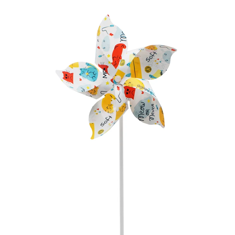 Personalized PET white plain windmill sublimation blanks wind pinwheel for garden decoration