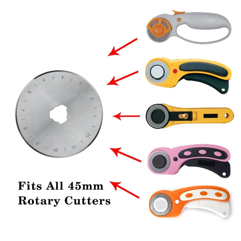 Rollerring 45mm Rotary Fabric Cutter Blade fit for Olfa alfa rotary cutter