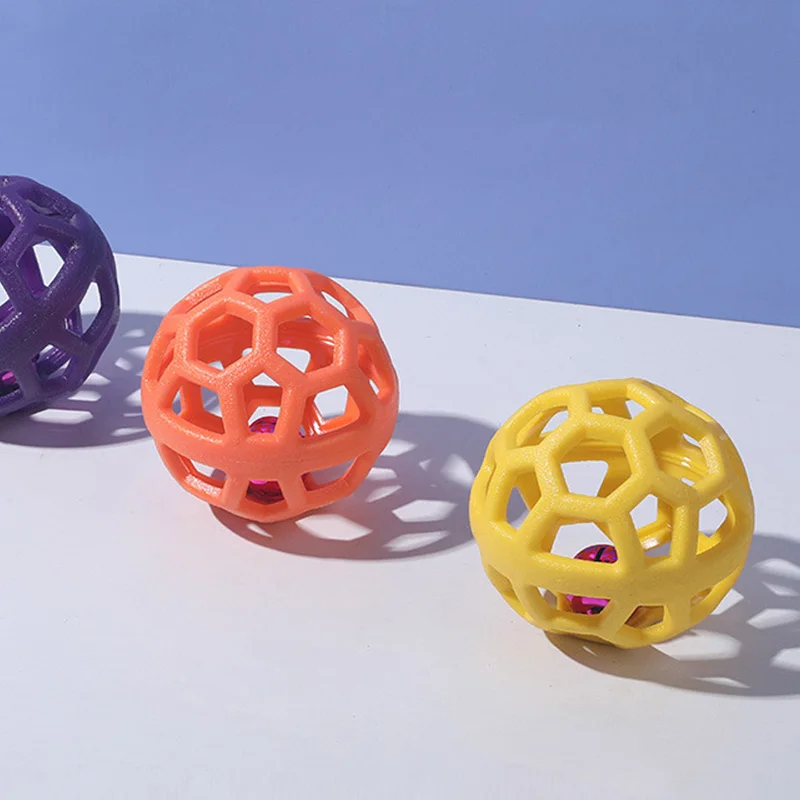 Pet Toy Hollow Bell Ball Dog Interactive Retrieval Training Teeth Boredom Buster for Dogs