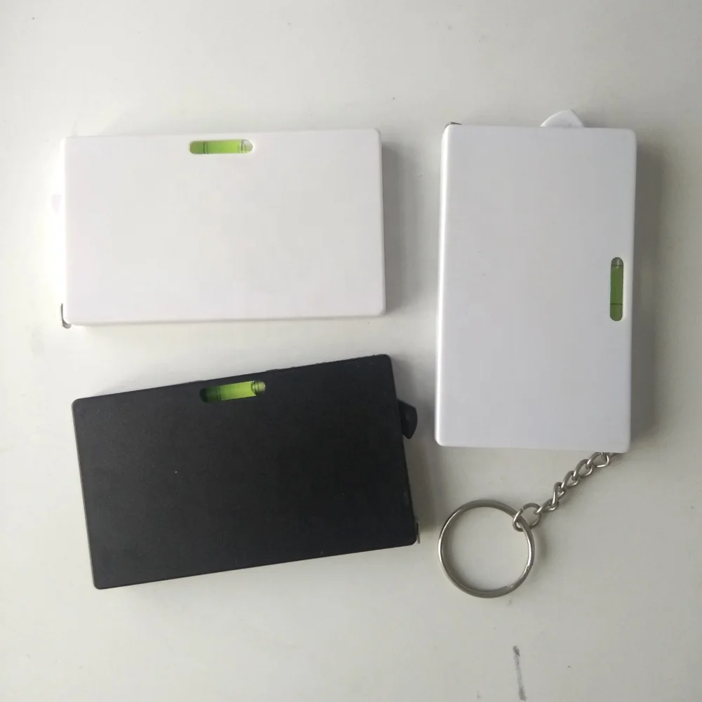 
Rectangle Shape Plastic Retractable Mini Tape Measure With Level 