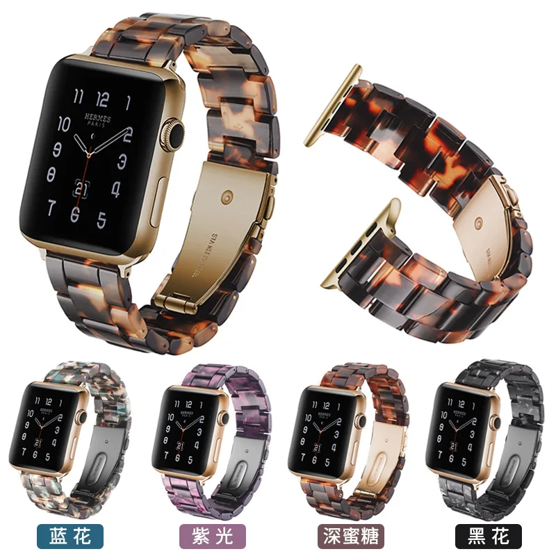 Полимерный ремешок для Apple Watch Ultra Band 8 7 49 44 40 42 38 41 45 мм прозрачная петля iWatch 6 se
