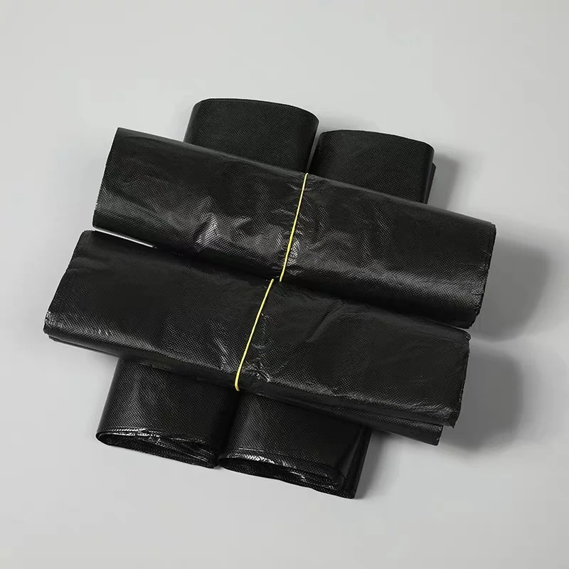 
Custom biodegradable black vest carrier pe plastic packaging bag for grocery 