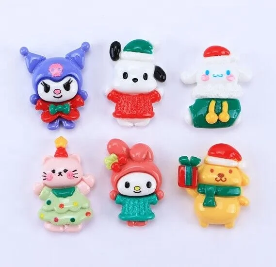 Diy Assorted Shapes Super Cute Mixed Candy Sweet Resin Charms Jewelry Making For Slime Charms Christmas plastic resin doll girl