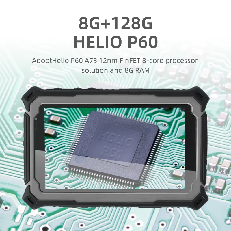 HUGEROCK R71 uhf Sunlight Readable 1000 nit Manufacture Table Barcode Card Rfid Reader intrinsically Android Panel rugged tablet